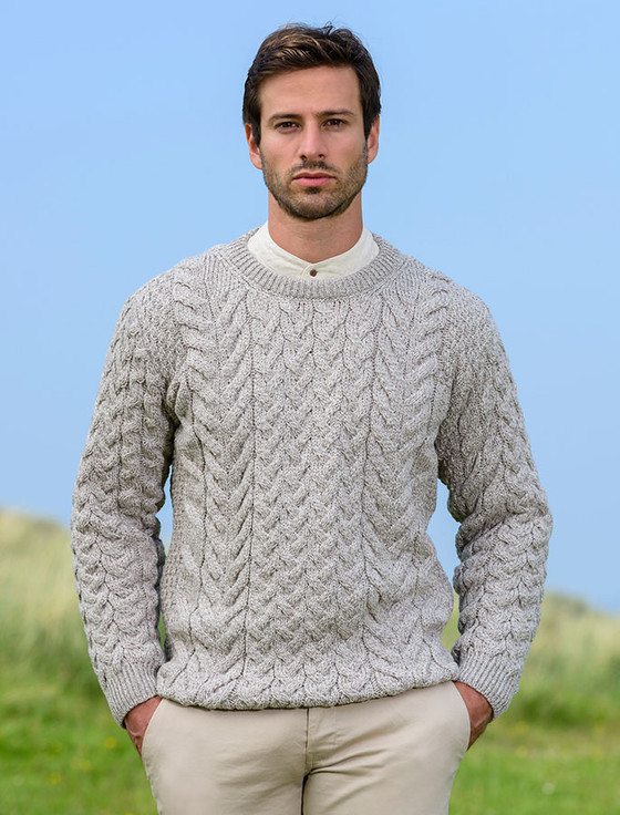 Super Soft Aran Crew Neck Sweater‎‎‎‎‎‎‎‎‎‎