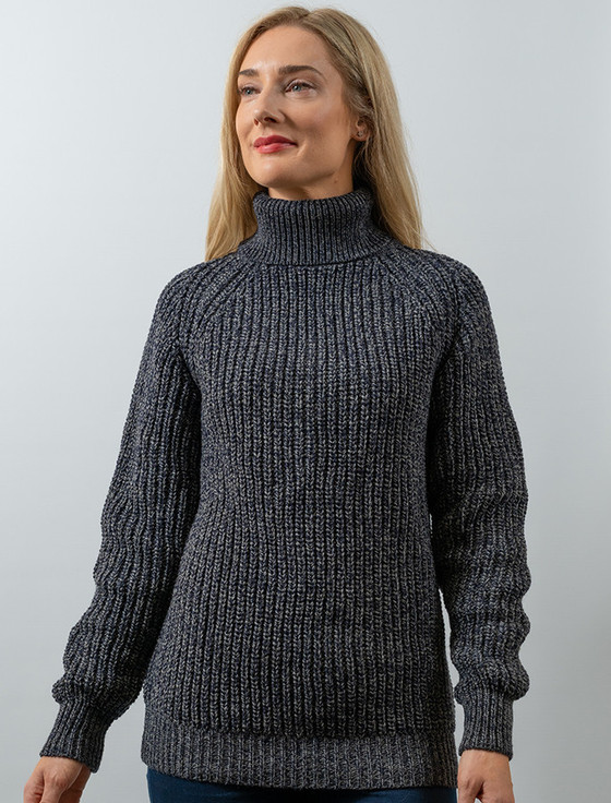 Women's Merino Ribbed Turtleneck Sweater‎‎‎‎‎