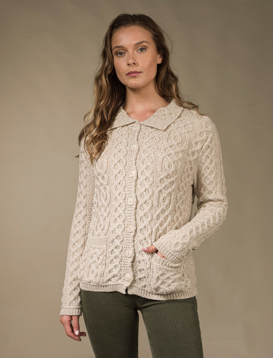 Ladies Merino Button Cardigan‎‎‎‎‎ - Parsnip
