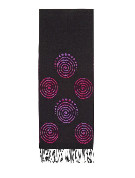 Celtic Spiral Scarf - Black & Fuchsia
