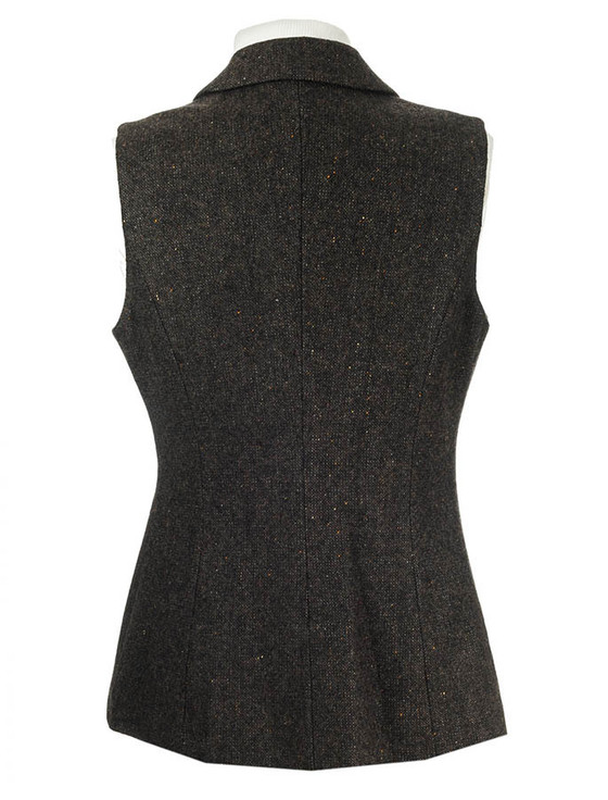 ヘヨン　tweed gilet / black James Overcheck Tweed Gilet in Blue | Blarney