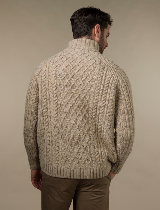 Donegal's Zip Troyer Aran Sweater | Aran Sweater Market