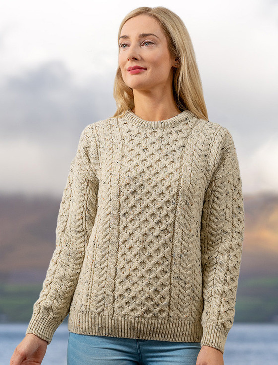 Merino Aran Sweater, Sweaters for Women, Irish Sweater