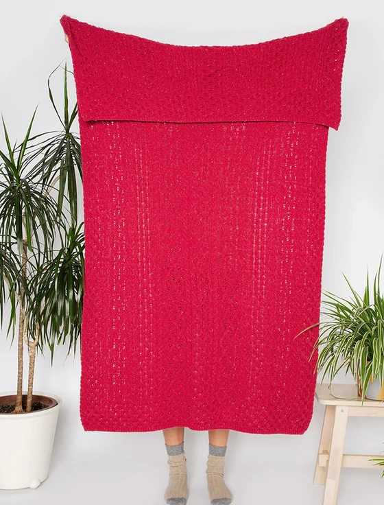 Wool Cashmere Aran Throw - Brambleberry
