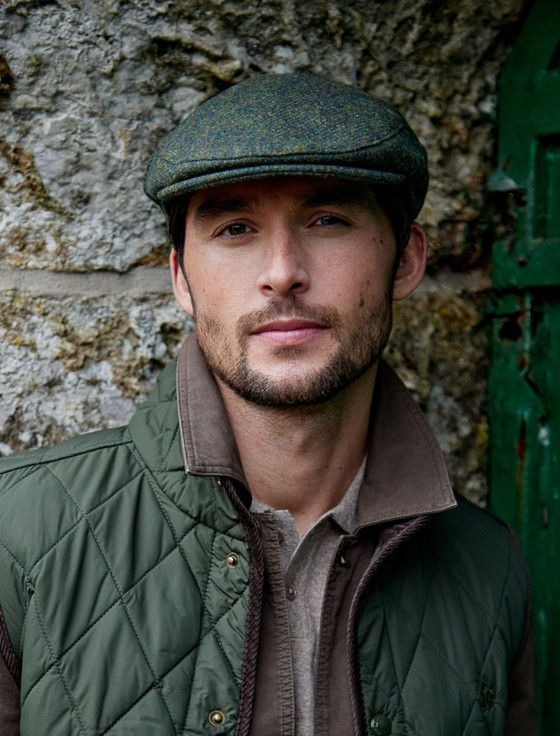 Irish Classic Tweed Flat Cap - Dark Green