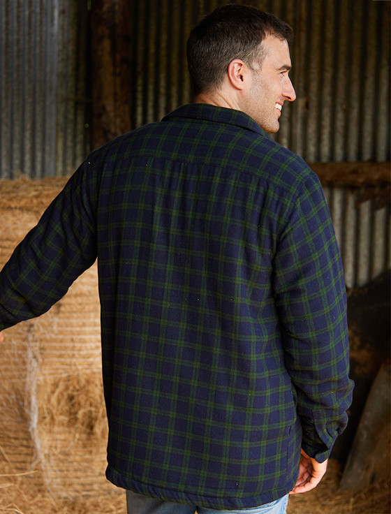 Fleece Lined Flannel Shirt - Green 