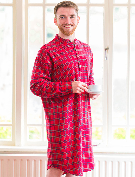 red checked nightshirt