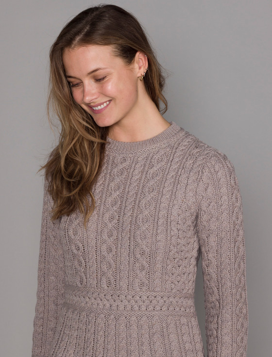 A Line Knitted Aran Dress