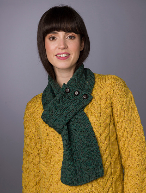 Aran Loop Scarf - Connemara Green