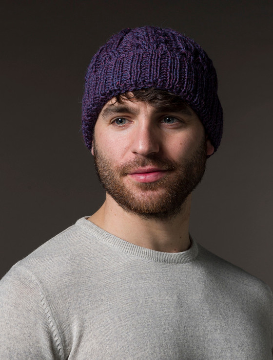 Aran Heritage Cable Wool Hat - Heather