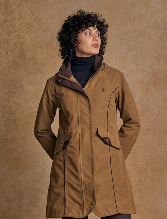 Una Ladies Waterproof Coat - Camel