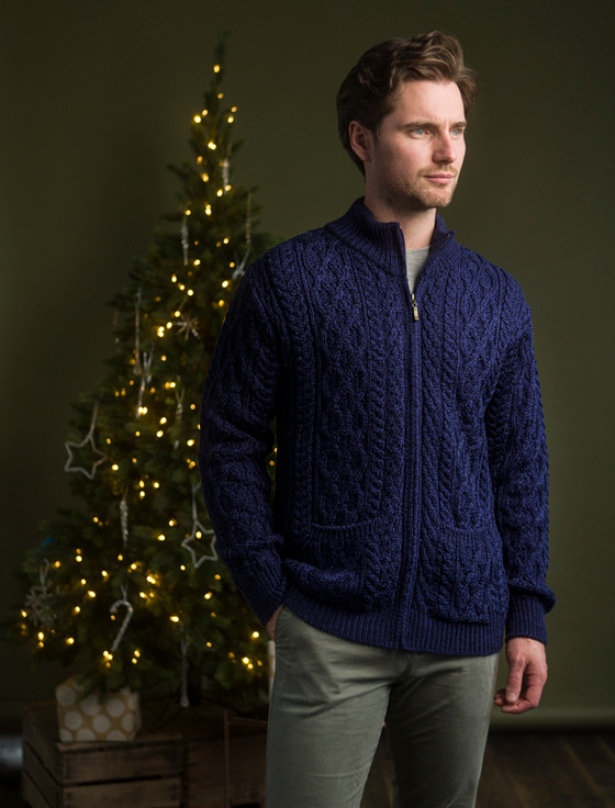 Mens Cable Knit cardigan | Mens Cardigan Sweaters