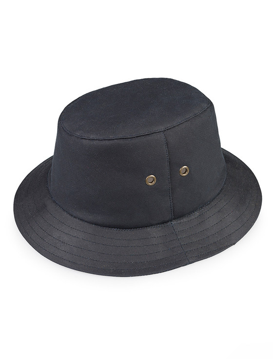 Waxed Walking Hat - Navy