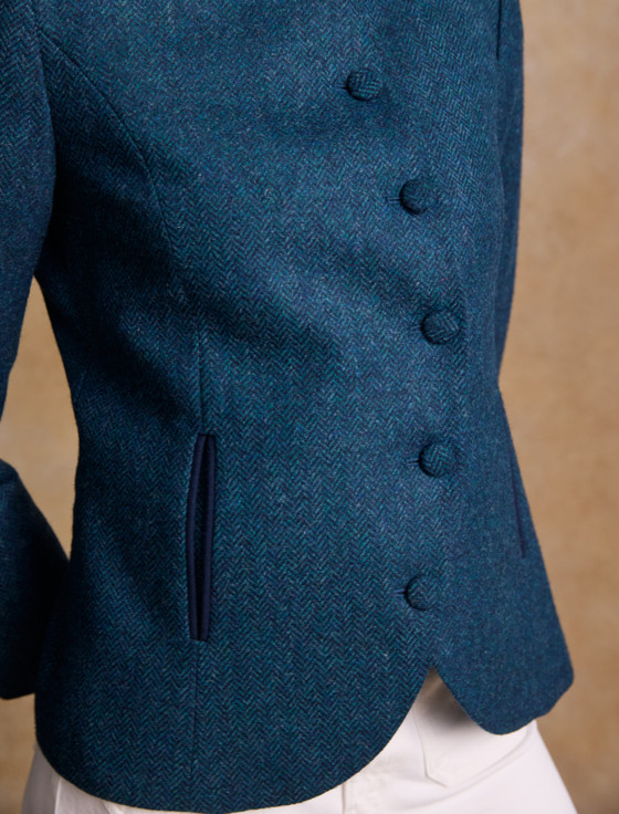 Nicole Tweed Jacket - Light Tan Herringbone