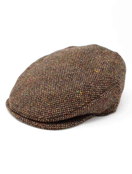 Vintage Tweed Flat Cap - Brown