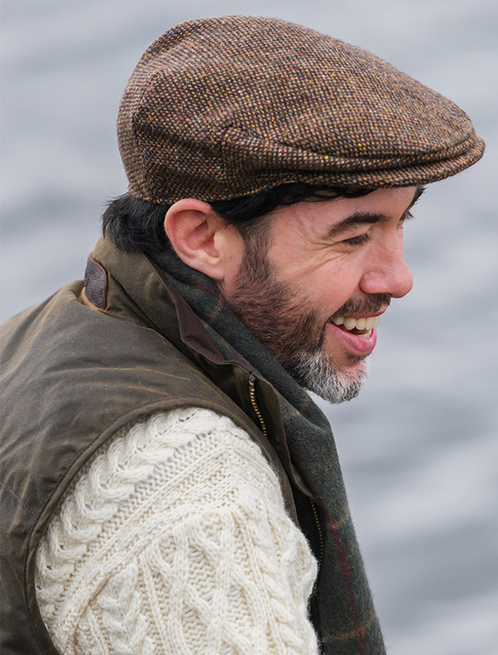 Vintage Tweed Flat Cap - Brown