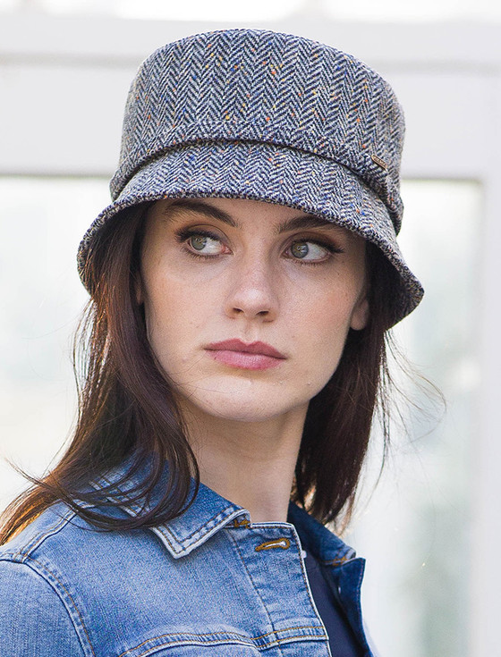 Ladies Emily Bucket Hat - Grey Herringbone