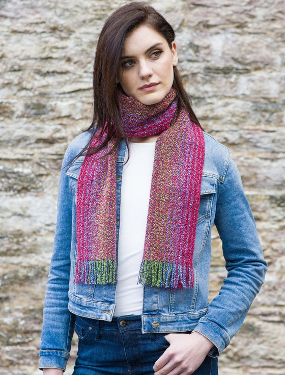 Skellig Scarf - Multi Red