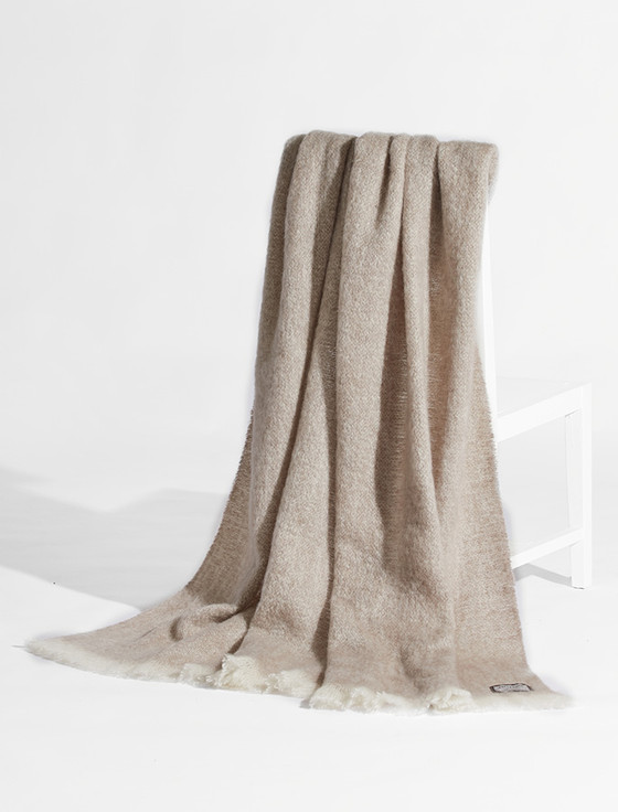 Mohair Throw - Taupe