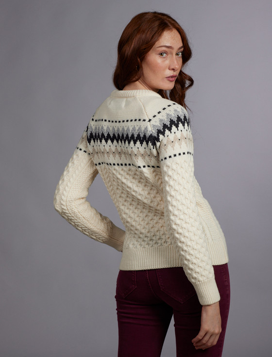 Ladies Aran Raglan Sweater | Aran Sweater Market