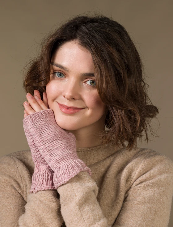 Super Soft Finger-less Mittens - Winter Rose