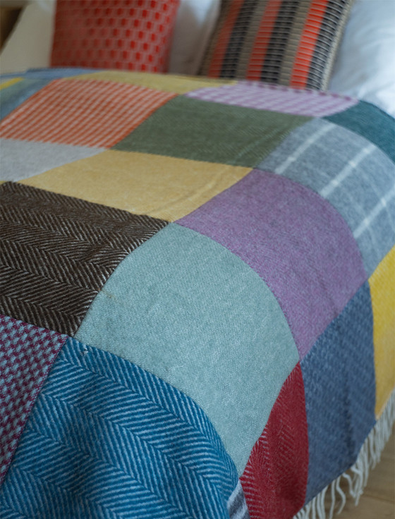 Multi-Panel Lifestyle Patchwork Throw - Bright