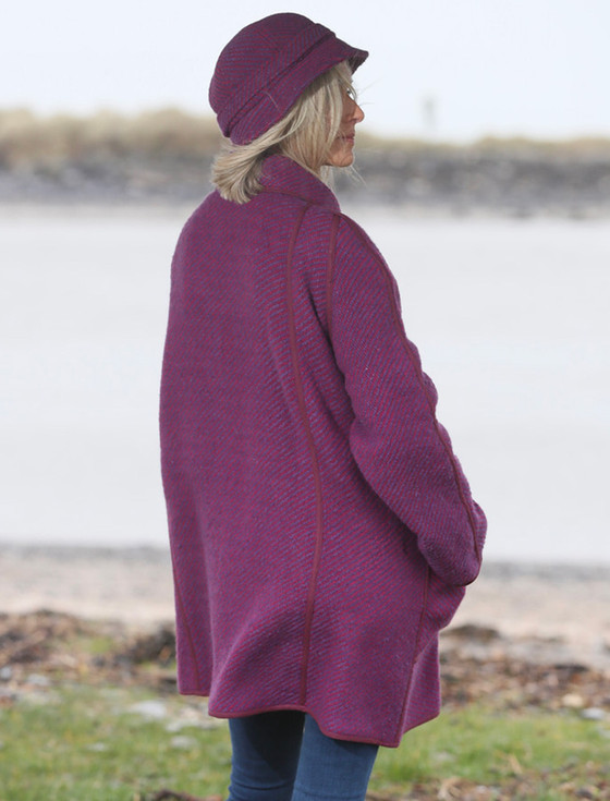 Maureen Tweed Coat - Twill Mauve | Aran Sweater Market