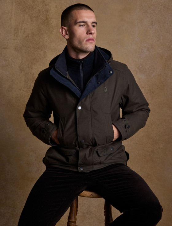 Michael Waterproof Coat - Navy | Aran Sweater Market