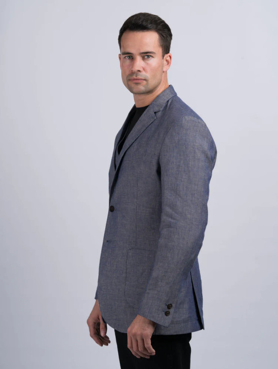 Irish Denim Linen Jacket