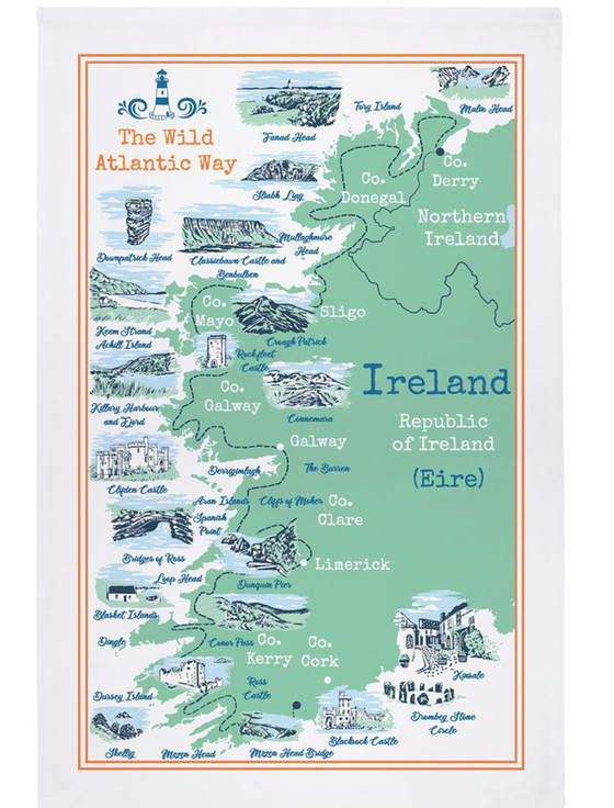 Tea Towel Cotton - Wild Atlantic Way
