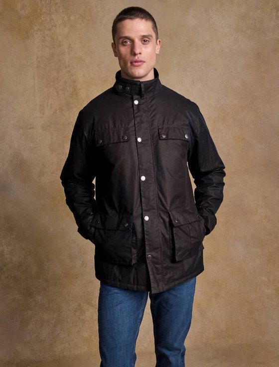Ciaran Wax Jacket - Rustic Brown