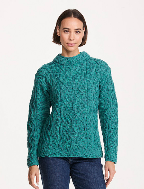 St.Bridget's Weave Sweater - Teal