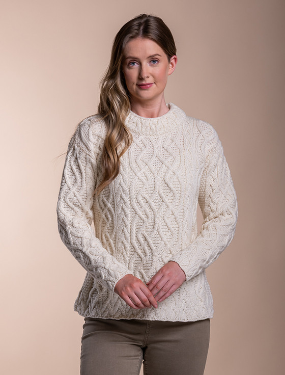 St.Bridget's Weave Sweater -  Natural White