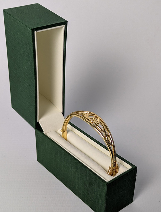 Gold Plated Trinity Knot Bangle