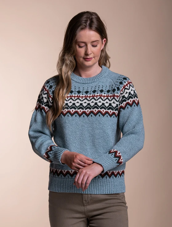 Celtic Jacquard Crew Neck Sweater