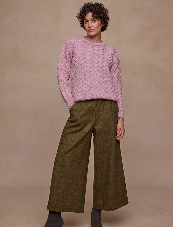 Enya Tweed Culottes - Woodland Check