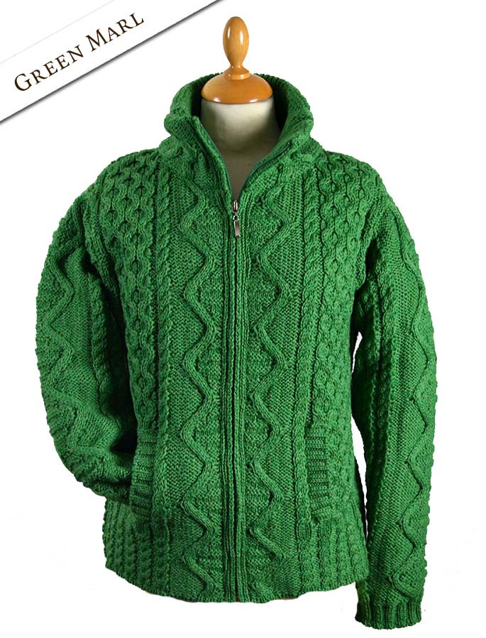 Aran Cardigan, Zip Up Cardigan Women | Irish Cardigan