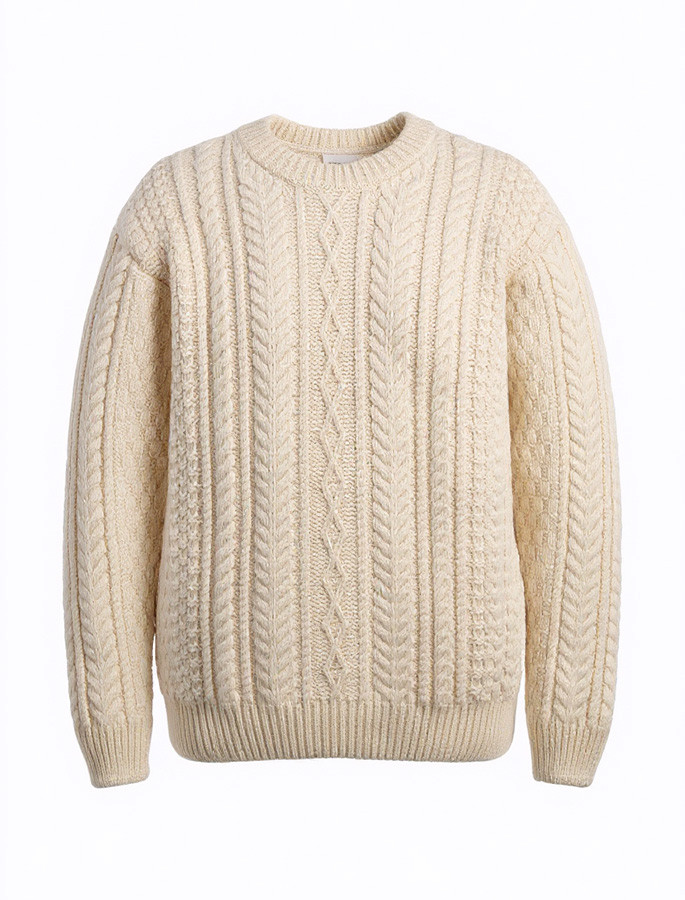 Aran sweater market 最高級メリノウール100% aran WOOLLEN MILLS（アランウーレンミルズ） セーター ニット メリノ