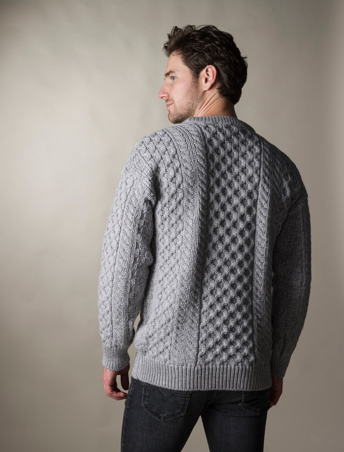 Mens Wool sweater | Irish wool sweater | Heavyweight Aran