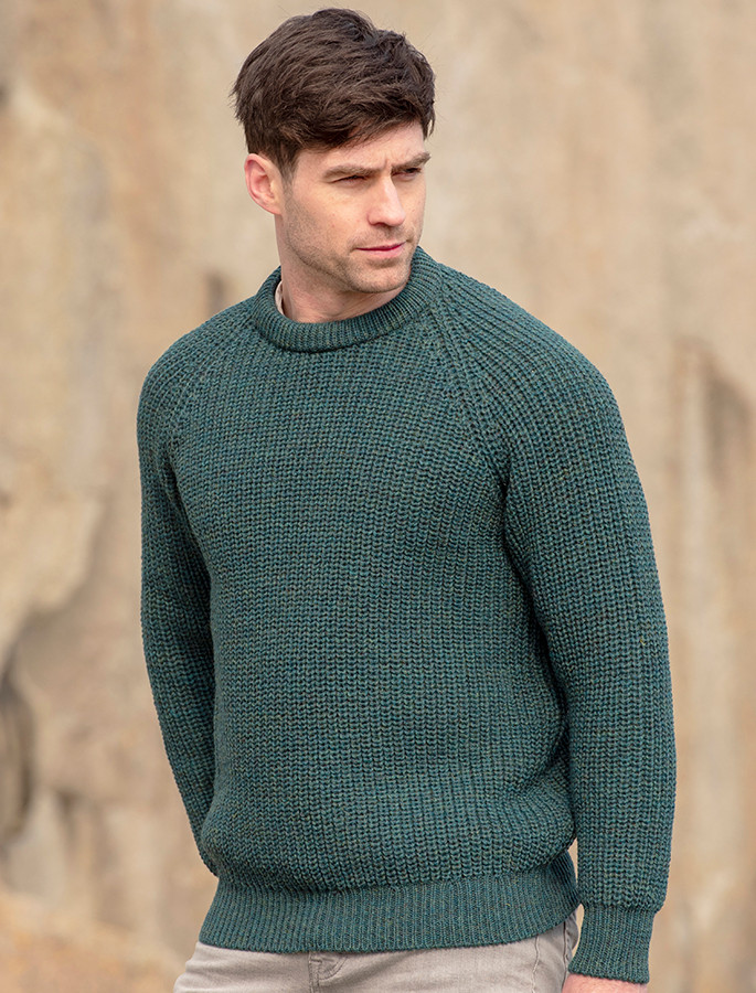 Irish Fishermans Ribbed Sweater | Natural | Aran Sweater Market