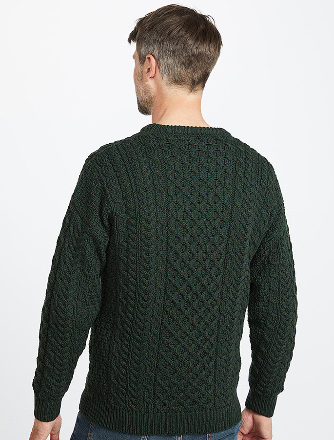 Mens Merino Aran Sweater | Cable Knit Sweater | Aran Sweater Market