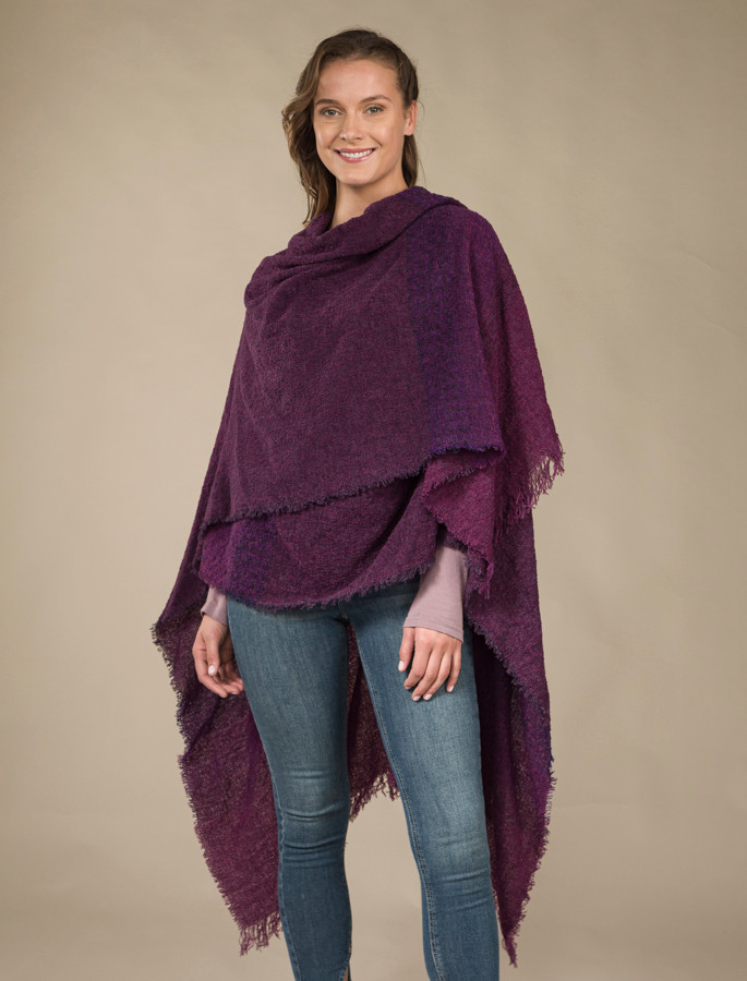 Hooded Ruana Cape Wrap - Ring of Kerry Crafts