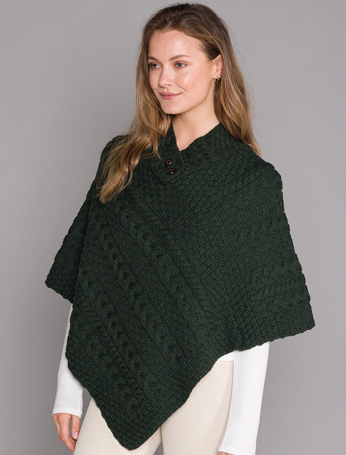 Cable Aran Poncho | Aran Sweater Market