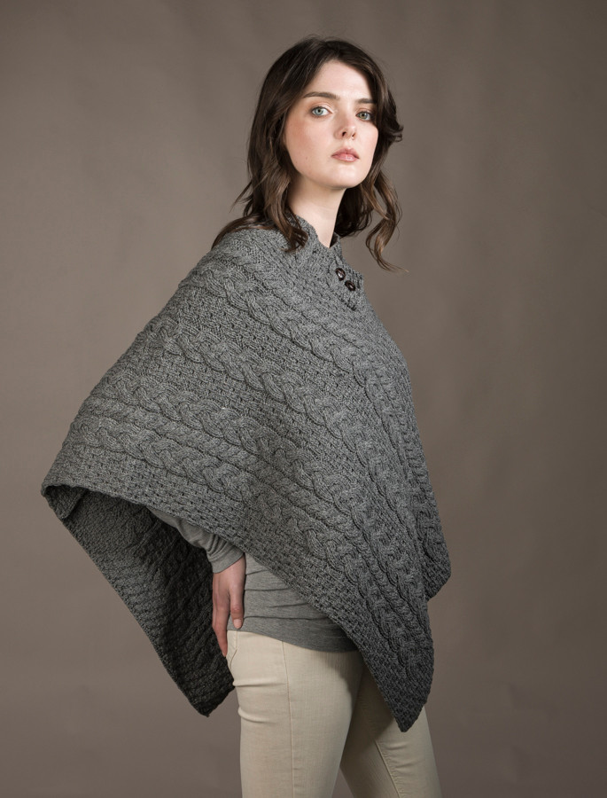 Cable Aran Poncho | Aran Sweater Market