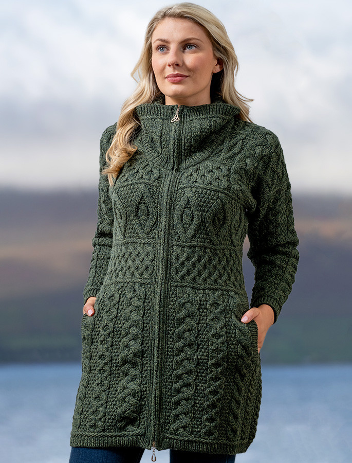 aran sweater coat