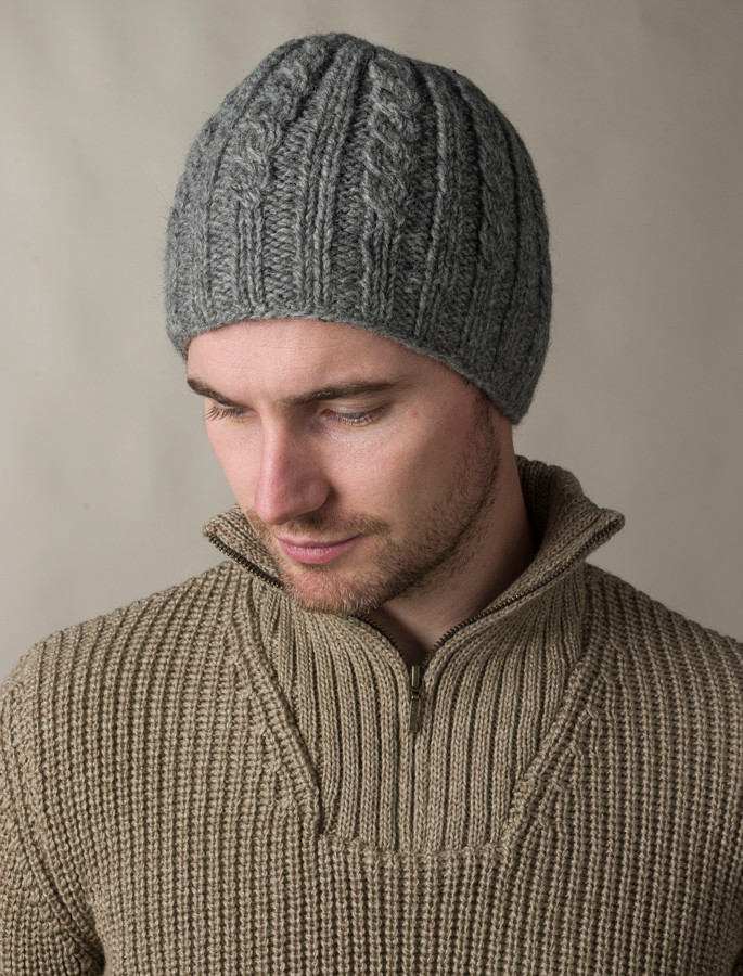 Aran Fleece Lined Beanie