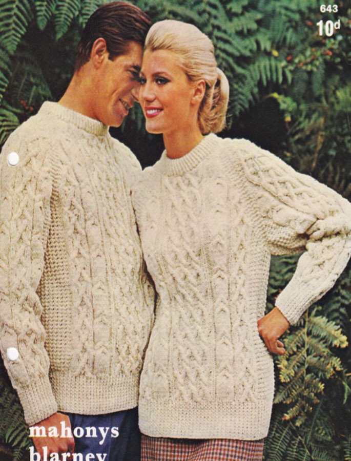 Unisex Vintage Fishnet Aran Sweater - Aran Sweater Market 