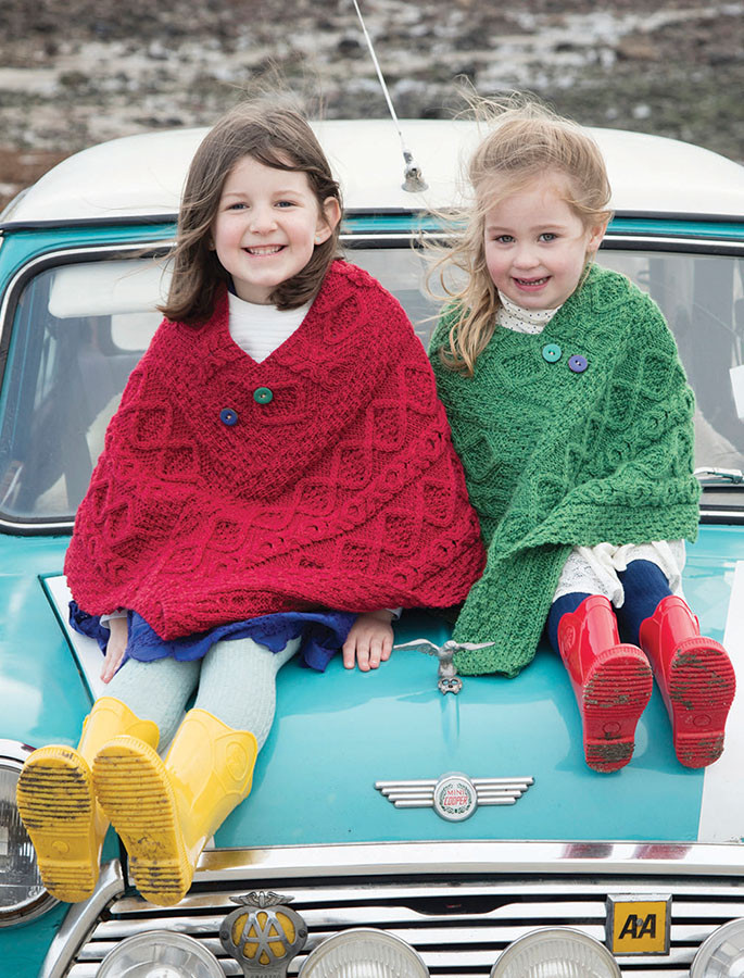 Kids Aran Poncho