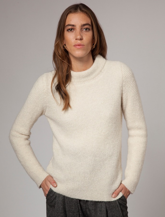 Links Stitch Mock Neck Sweater | Aran Sweater Market