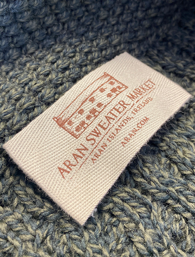 Merino Cross Over Neck Aran Coatigan | Aran Sweater Market